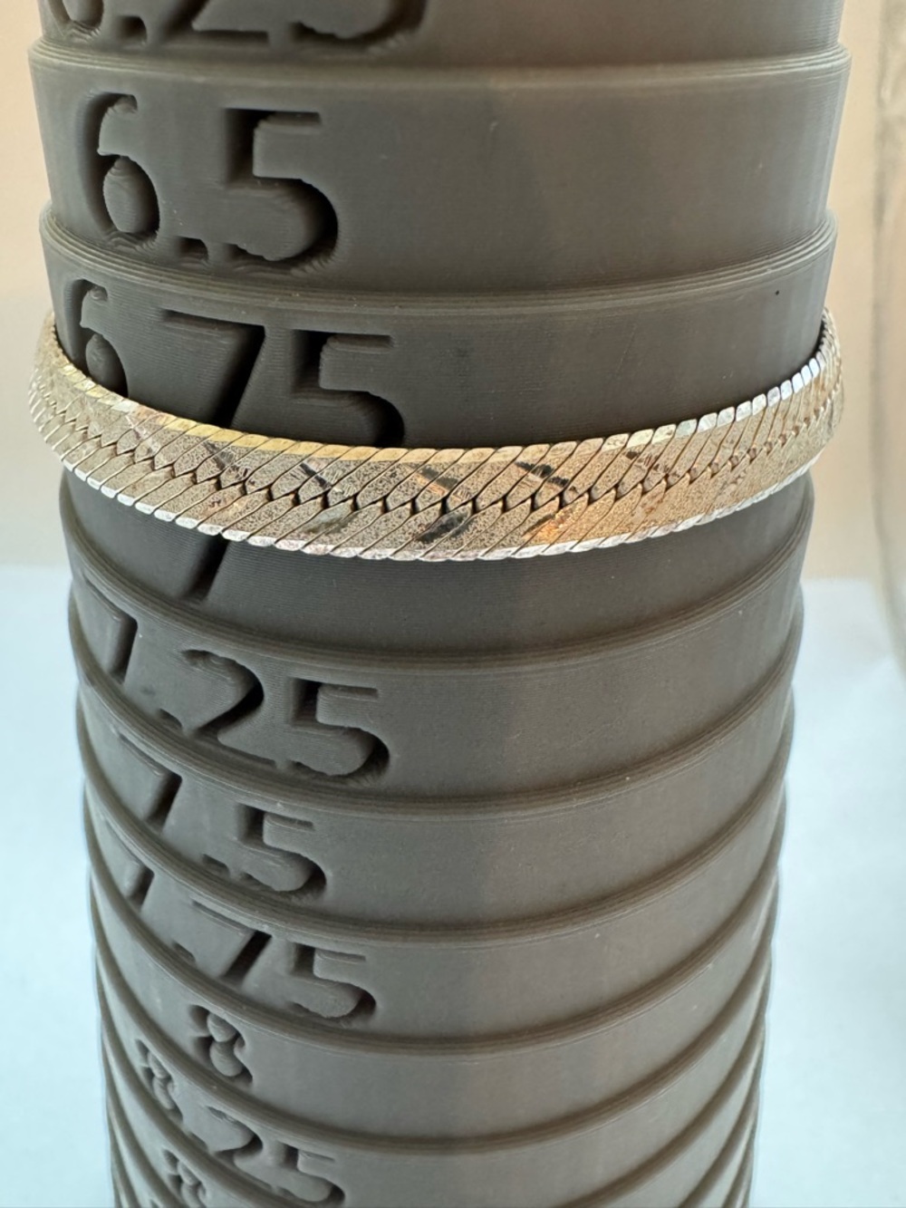 Sterling silver 925 Textured Herringbone Bracelet Vior Italy